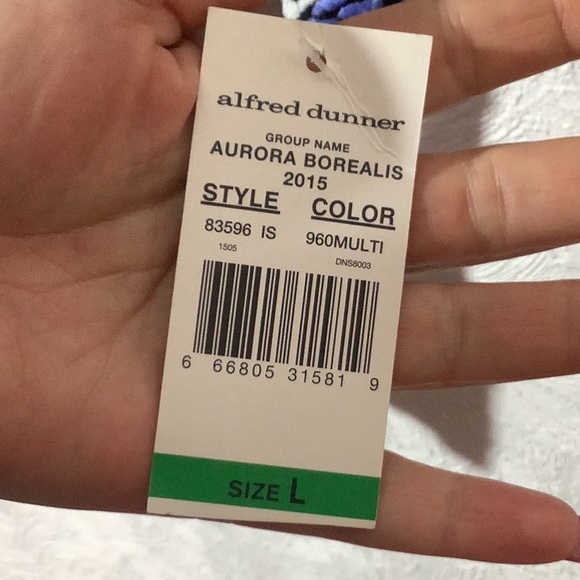 Alfred Dunner NEW - Sz L - Aurora Borealis group - lightweight chenille w/ studs - Picture 8 of 12